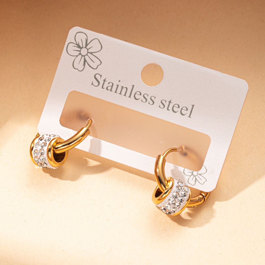 Classic Pave Huggies Earring