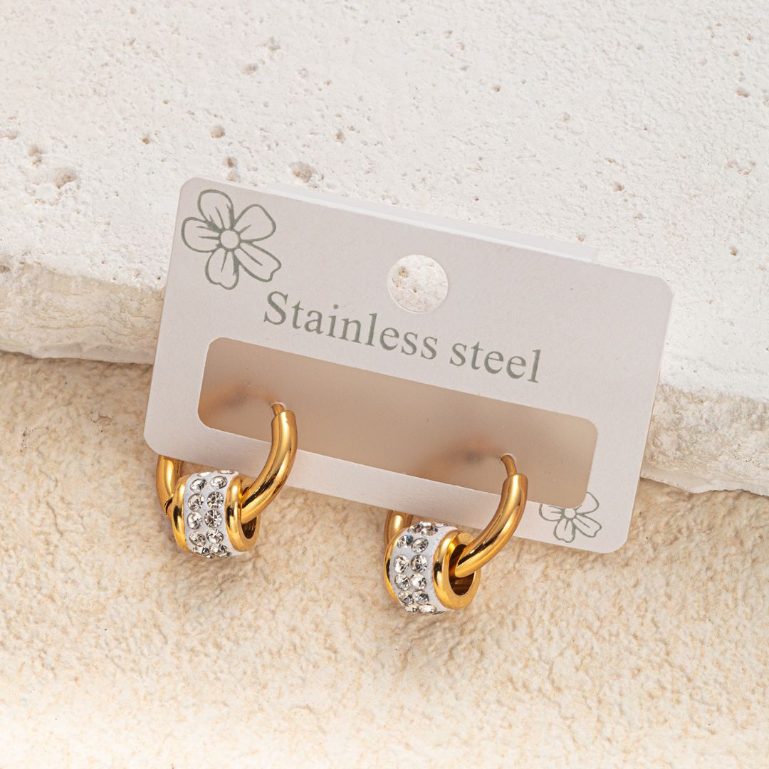 Classic Pave Huggies Earring