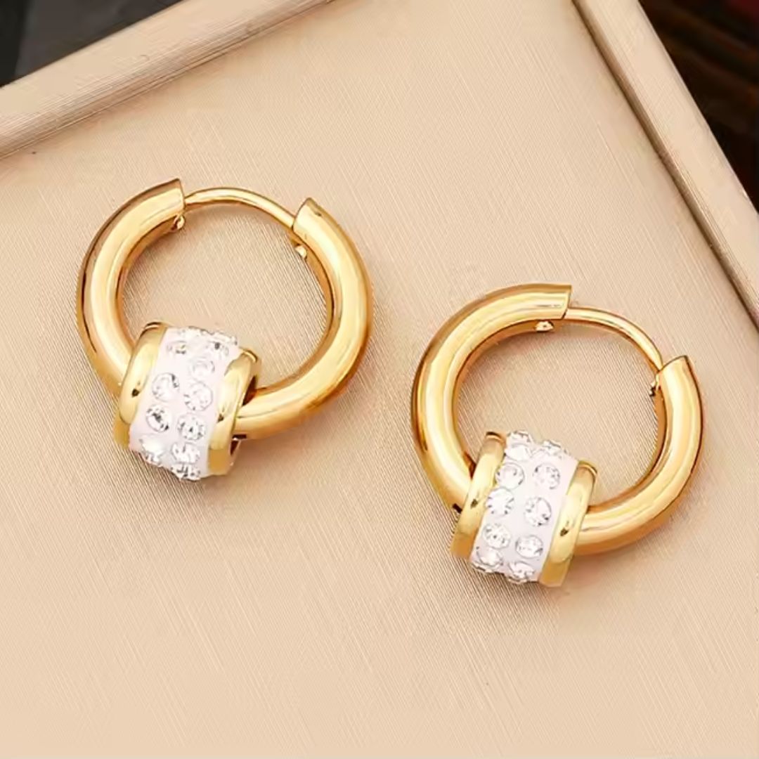 Classic Pave Huggies Earring