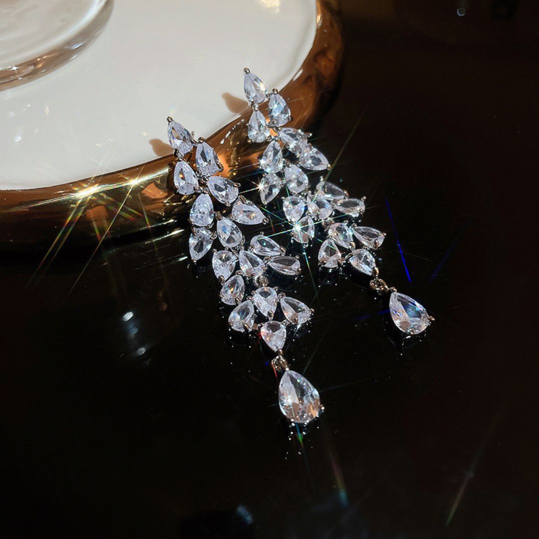 Crystal Cascade Earrings