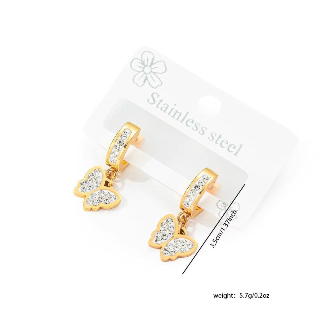 Butterfly Huggie Earrings