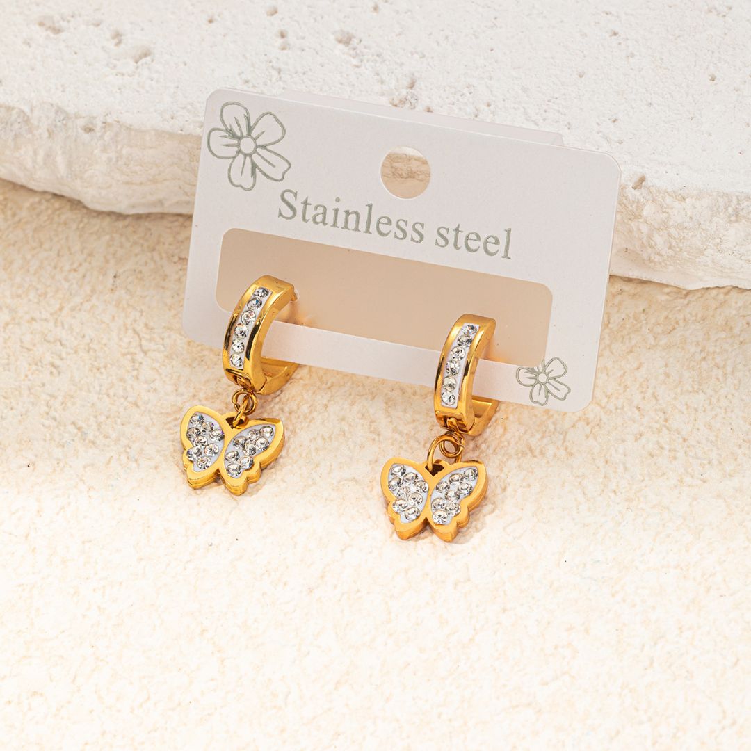 Butterfly Huggie Earrings
