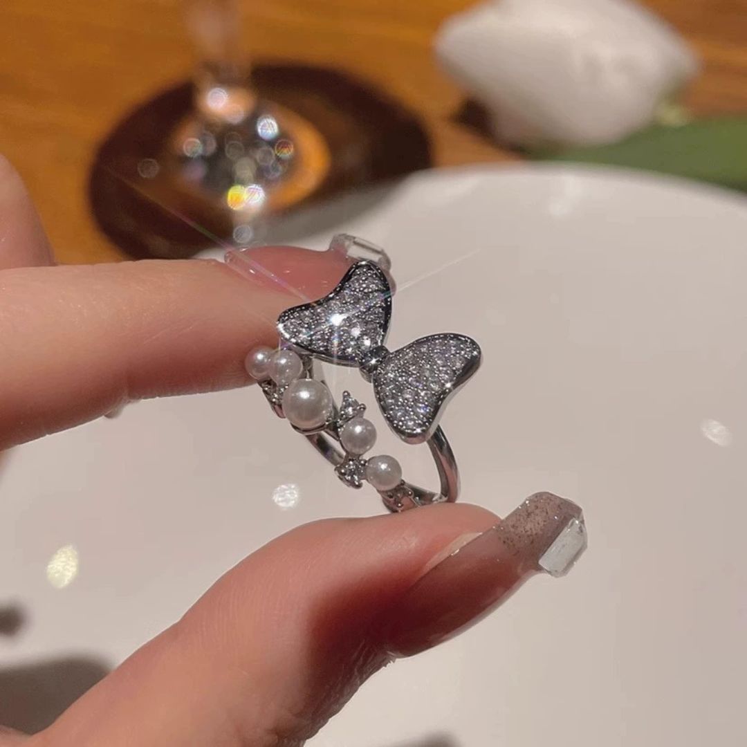 Butterfly Pearl Ring