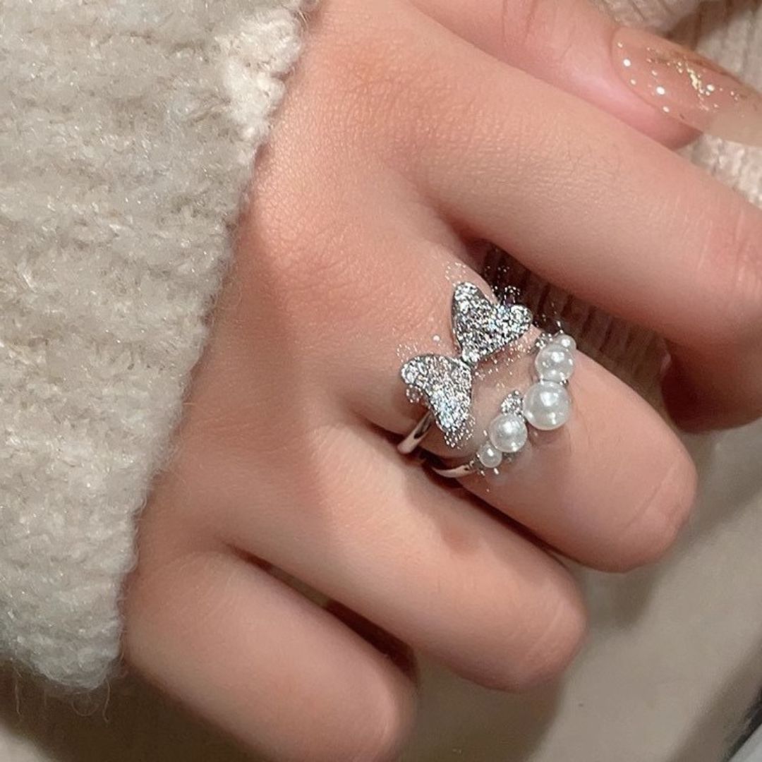 Butterfly Pearl Ring