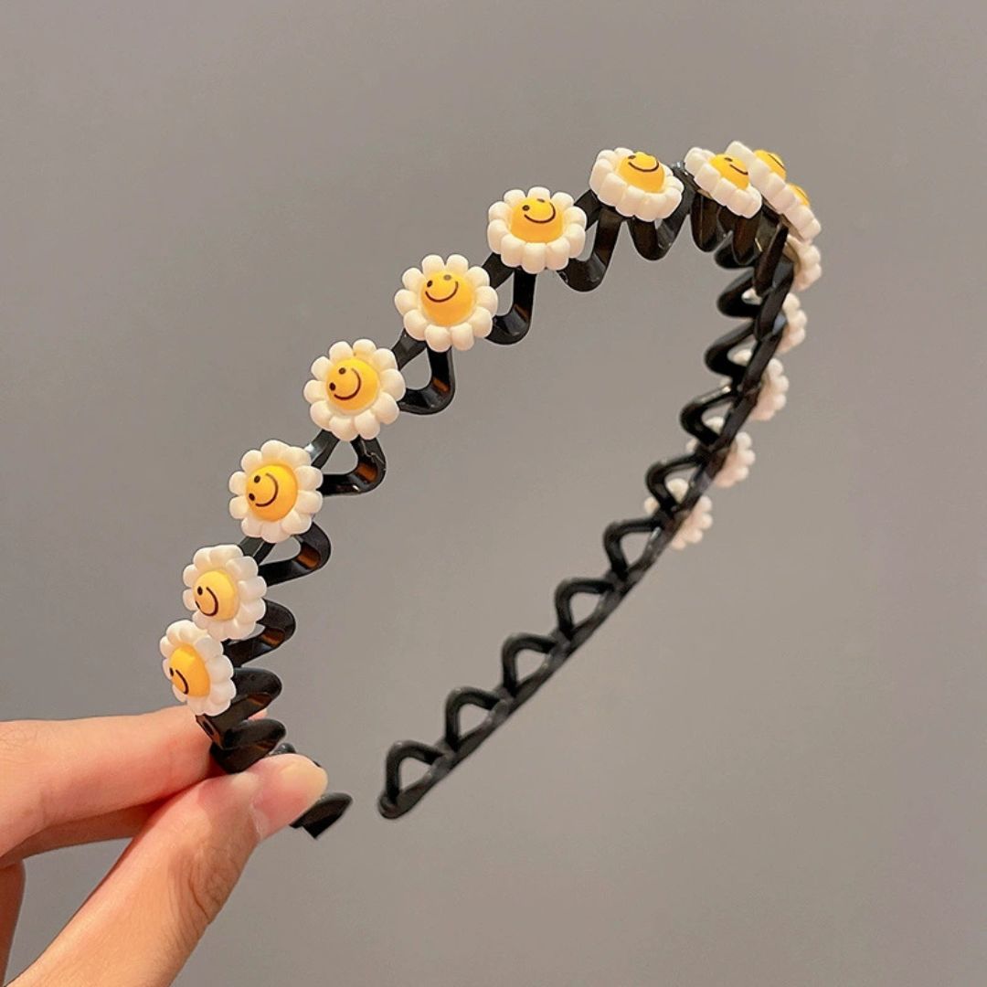 Daisy Smiley Face Headband