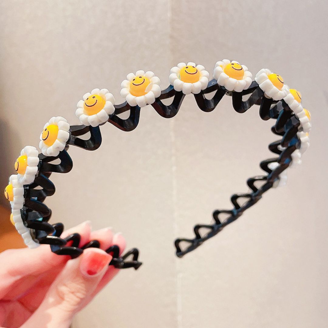 Daisy Smiley Face Headband