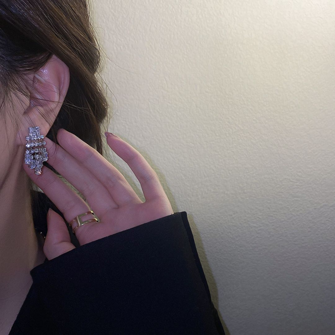 Crystal Cascade Earrings