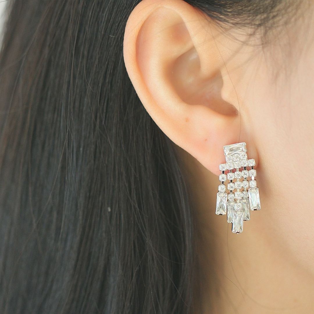 Crystal Cascade Earrings
