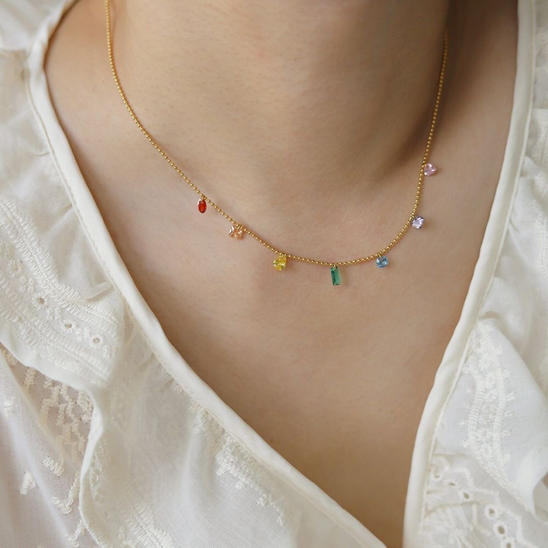 Rainbow Charm Necklace