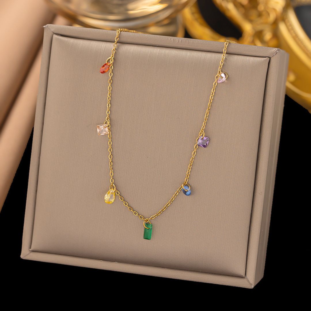 Rainbow Charm Necklace