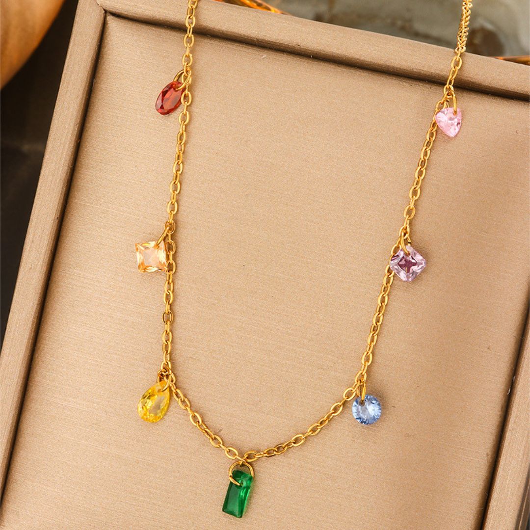 Rainbow Charm Necklace