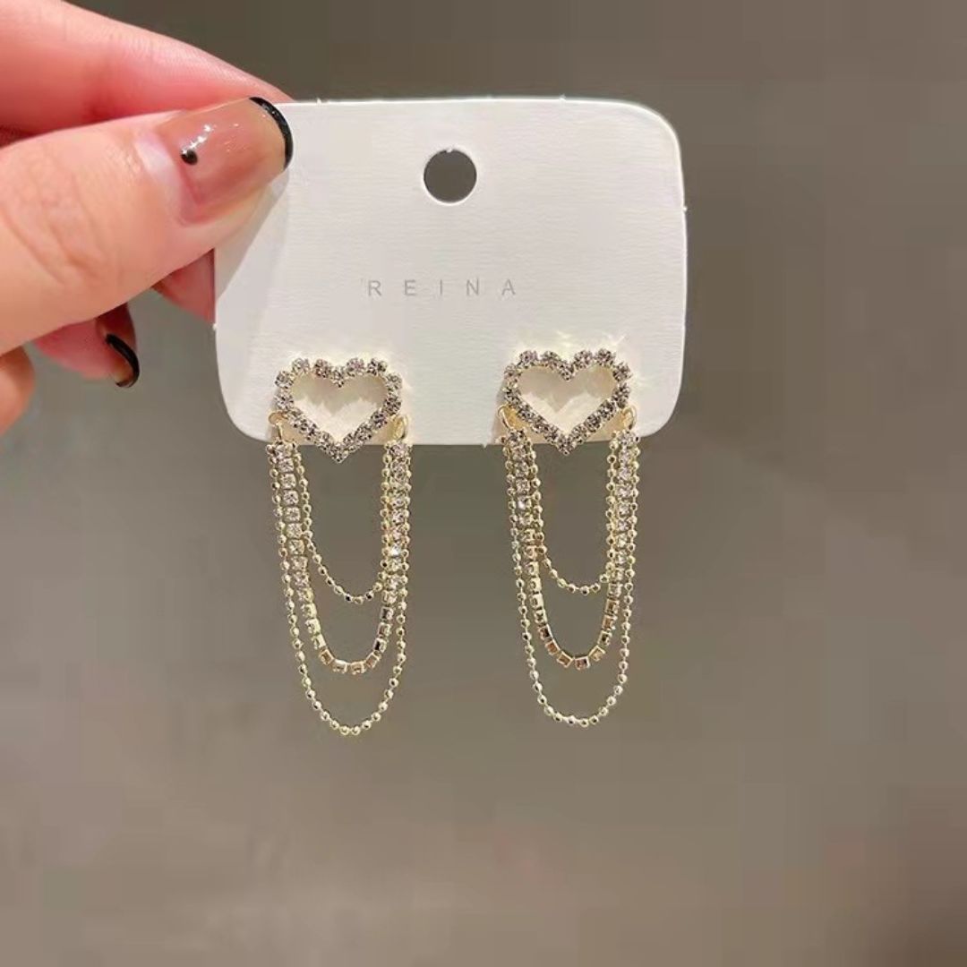 Dangling Heart Earrings