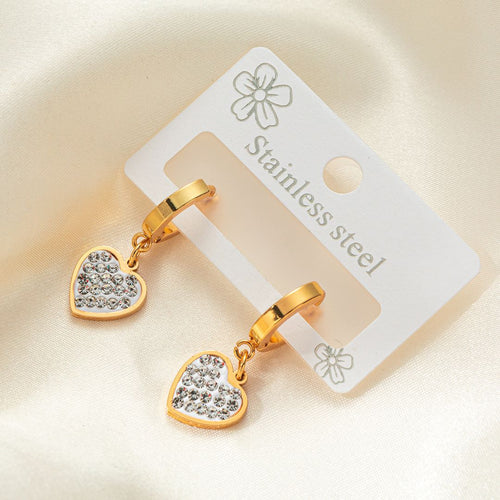 Love Heart Huggie Earrings