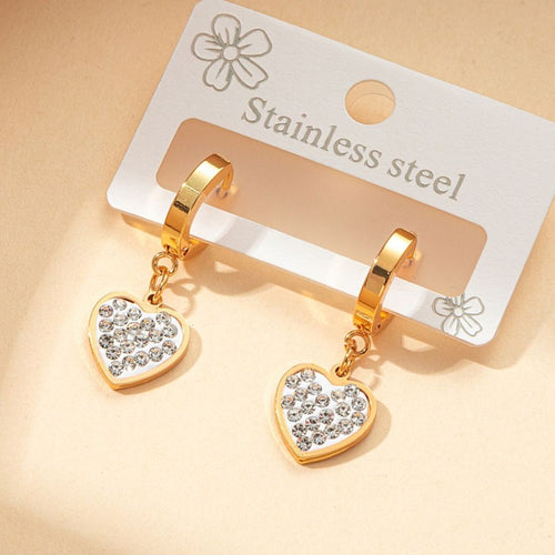 Love Heart Huggie Earrings