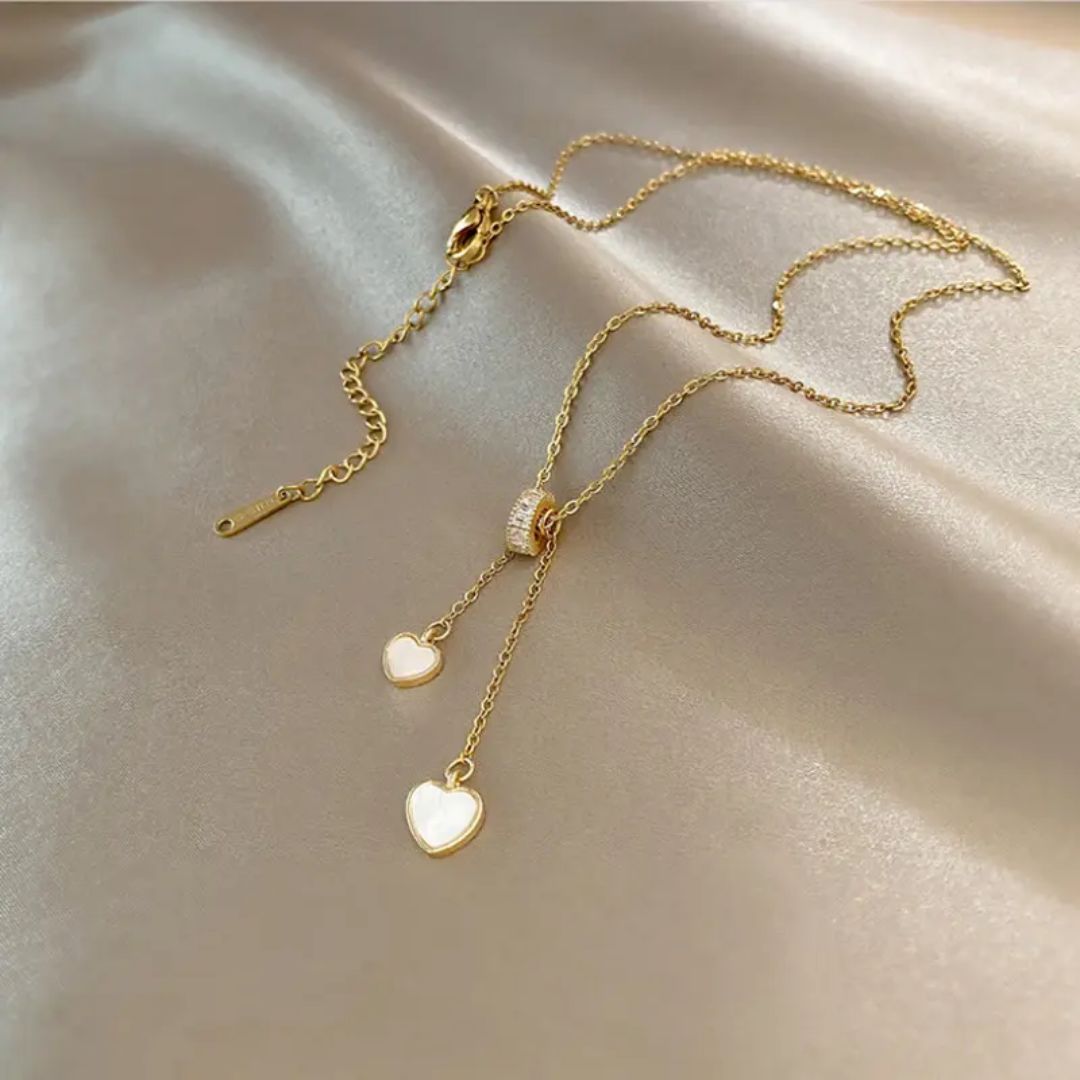Dainty Heart Drop Necklace