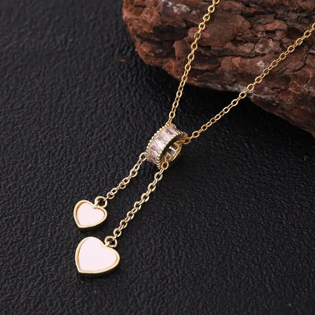 Dainty Heart Drop Necklace