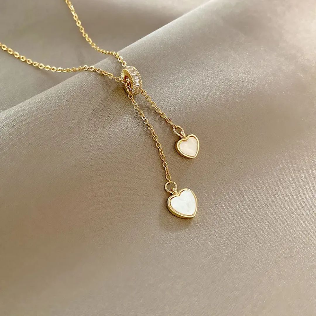 Dainty Heart Drop Necklace