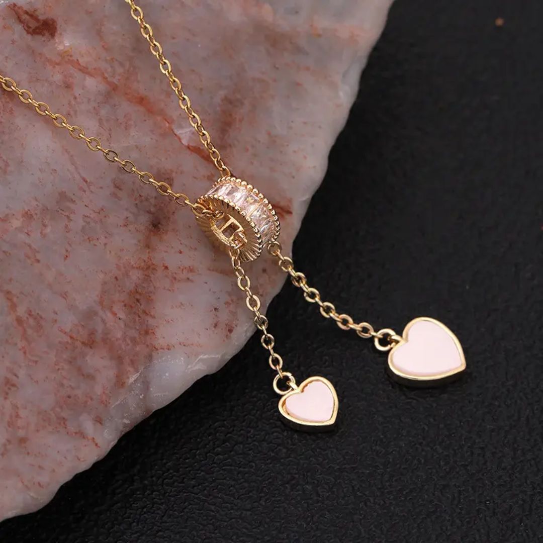 Dainty Heart Drop Necklace