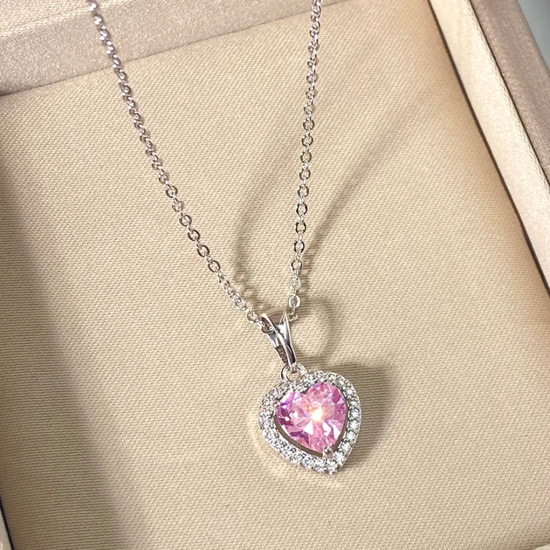 Pink Purity Heart Necklace