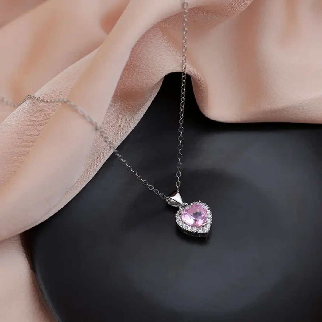 Pink Purity Heart Necklace