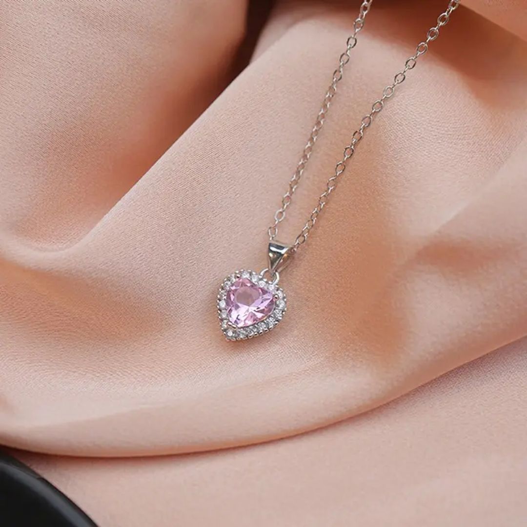 Pink Purity Heart Necklace