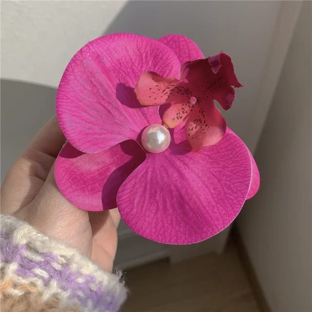 Amethyst Orchid Hair Clip