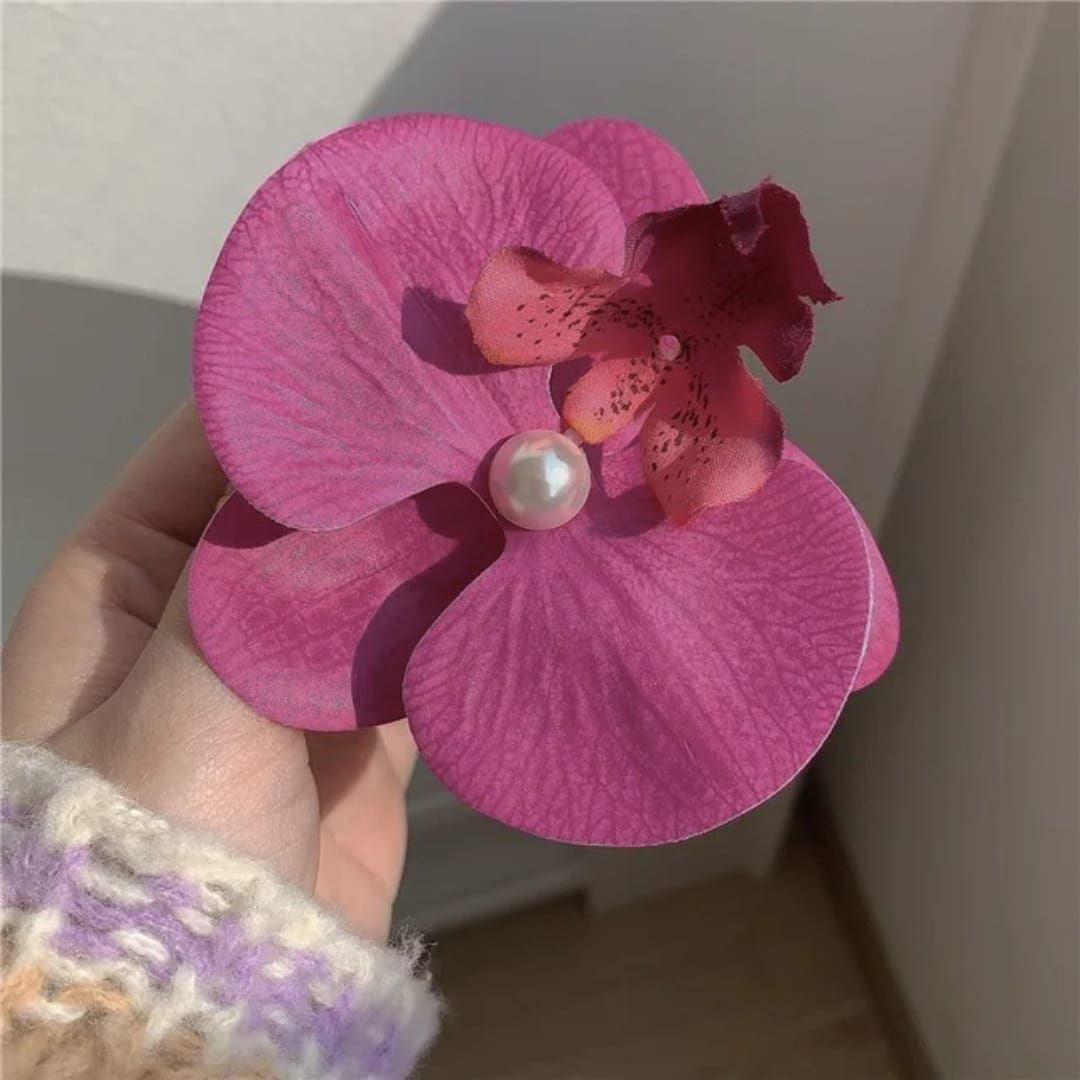 Orchid Tulip Hair Clip