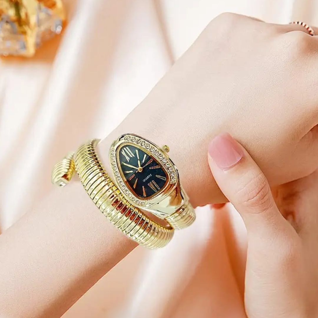 Coiled Gold Timepiece Bracelet