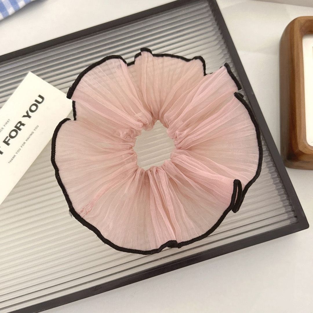 Blush Ruffle Scrunchie