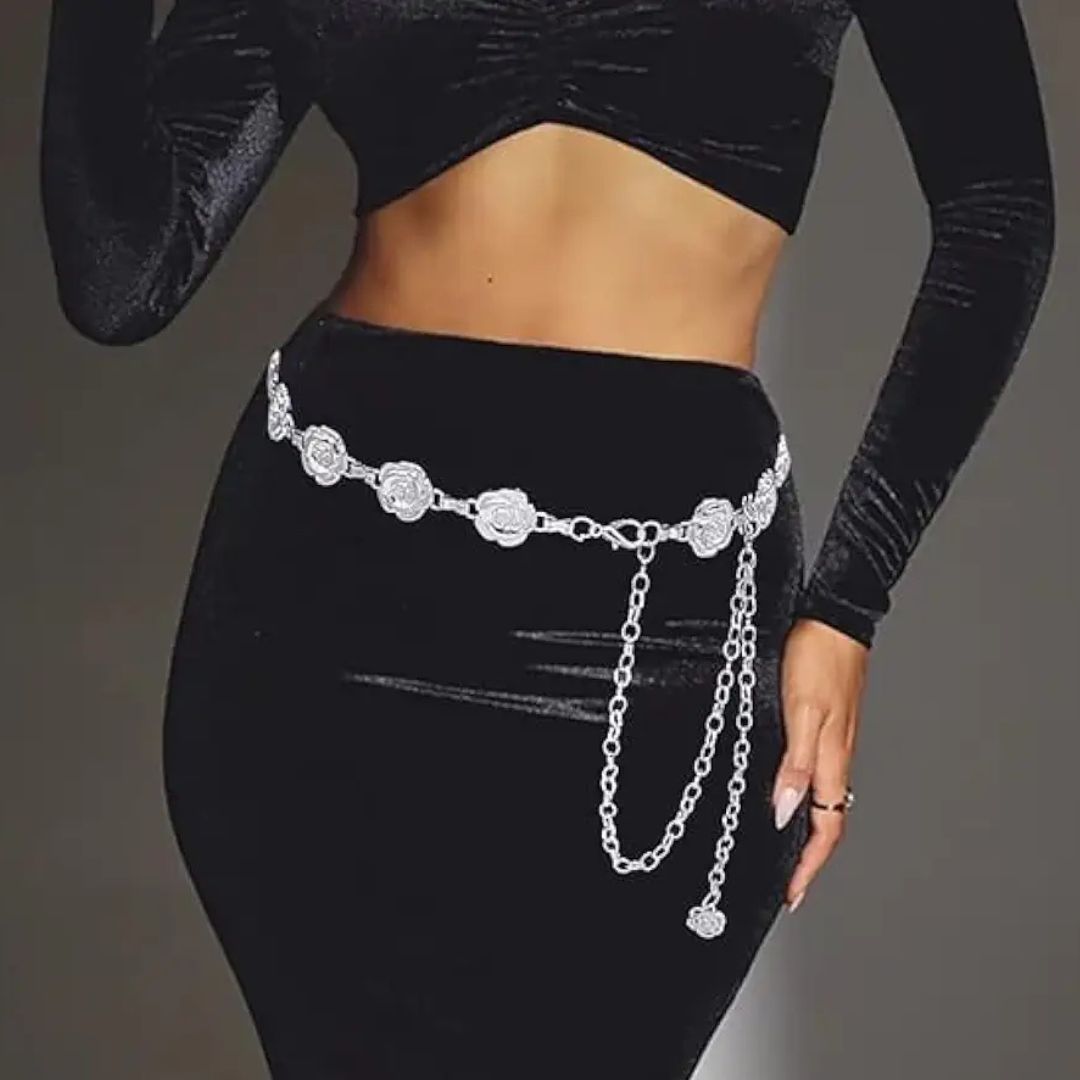 Rose Chain Waist Belt