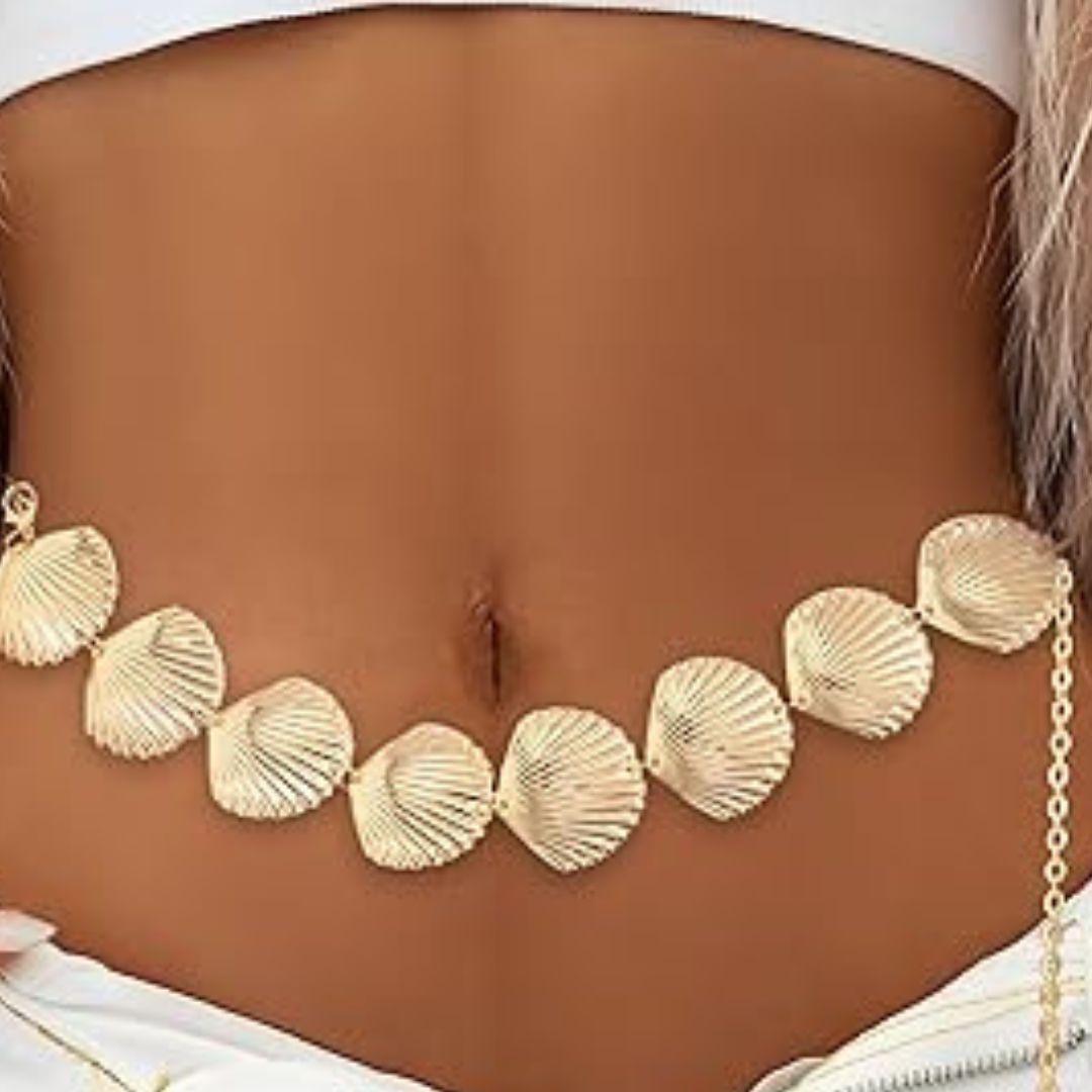 Beach Glam Shell Chain Belt