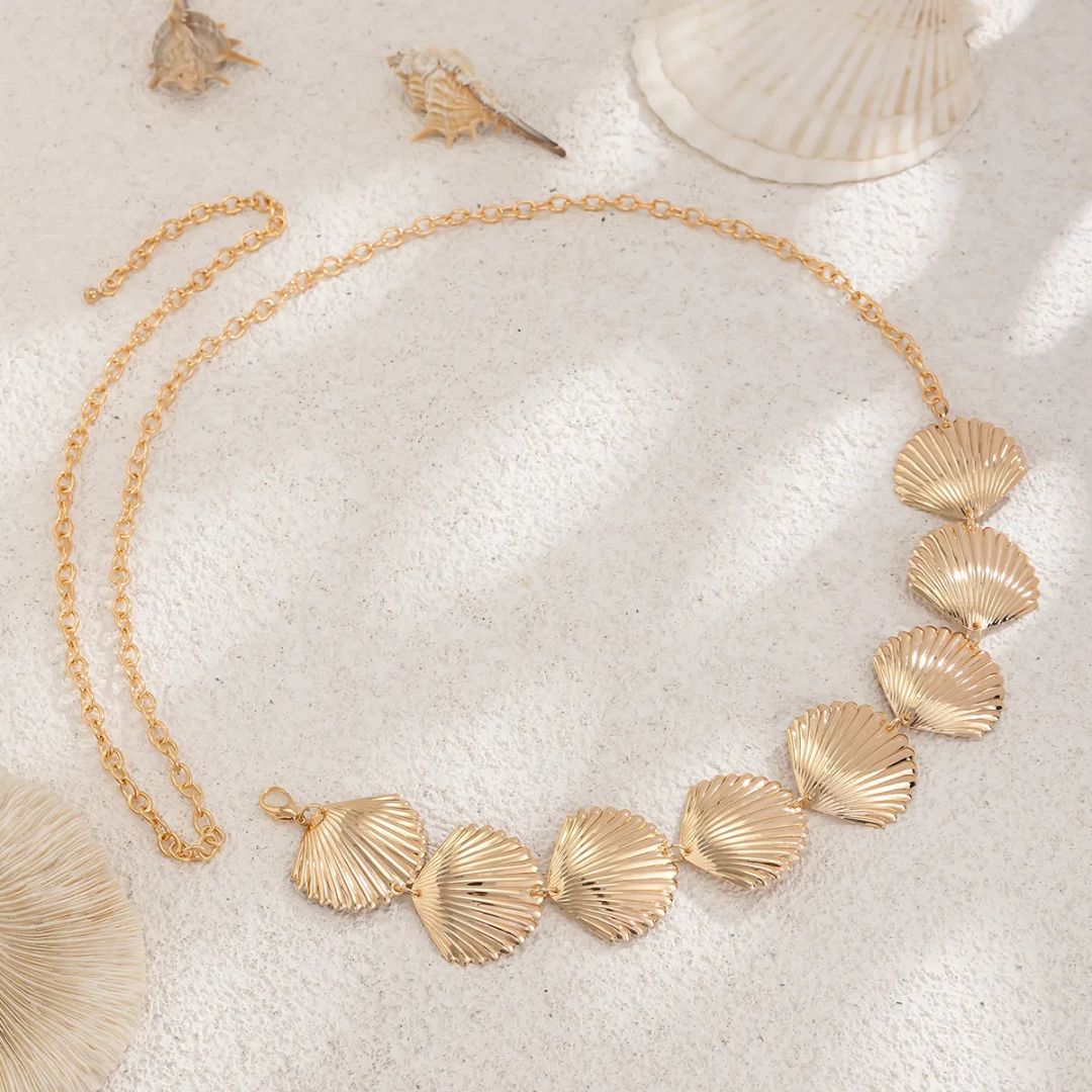 Beach Glam Shell Chain Belt