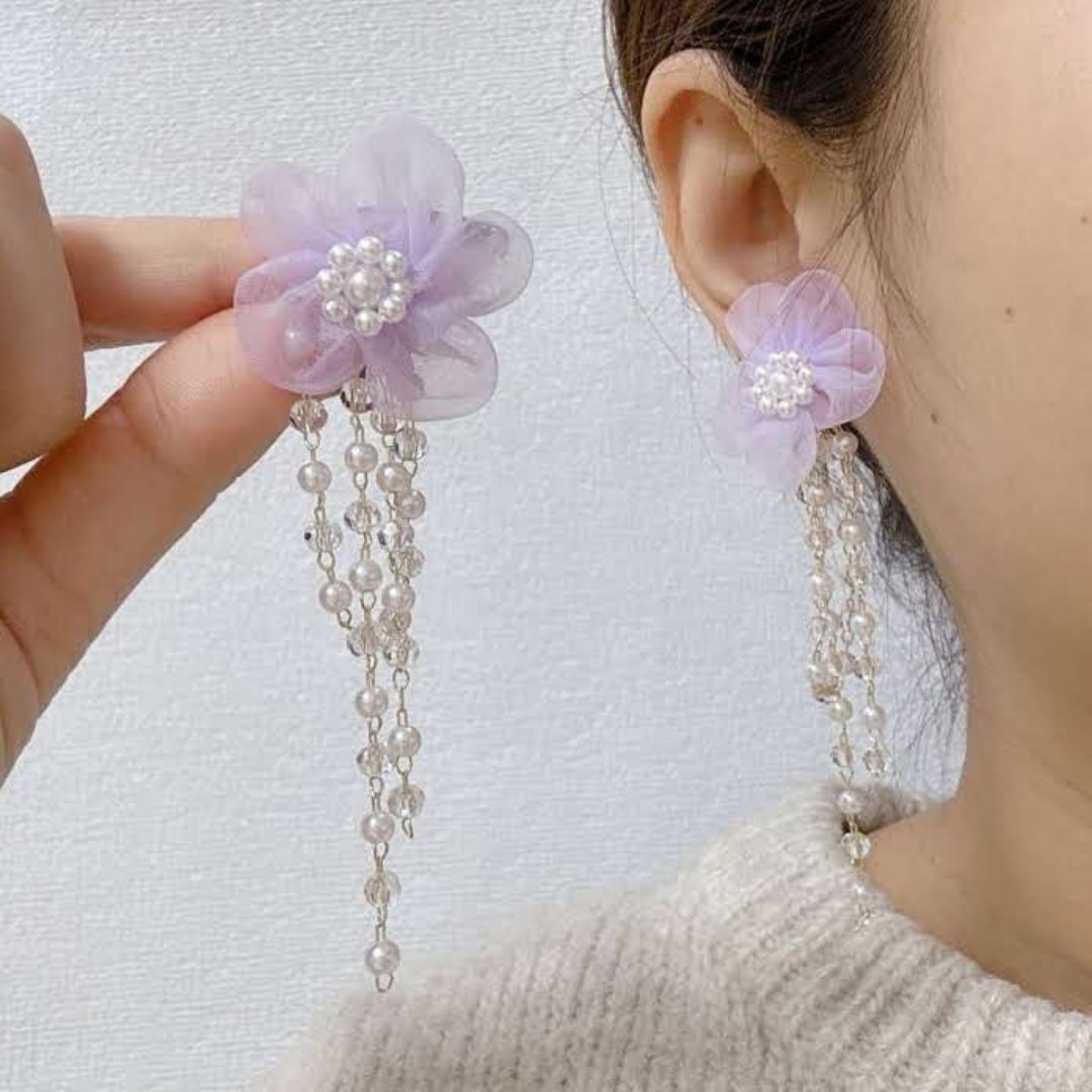 Lavender Dream Floral Earring