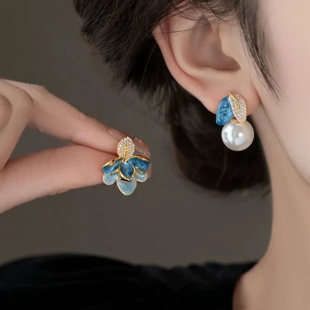 Royal Azure Bloom Earrings
