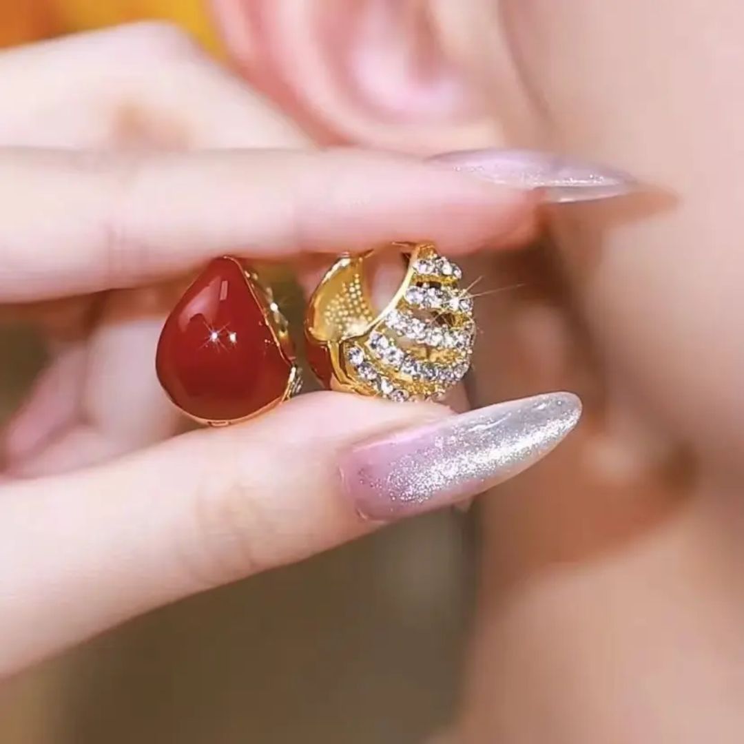 Royal Bloom Hoops Earring