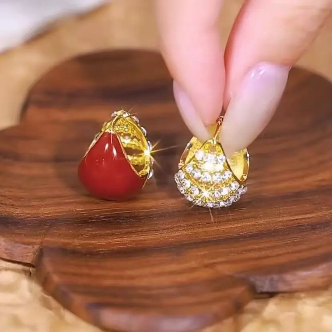 Royal Bloom Hoops Earring