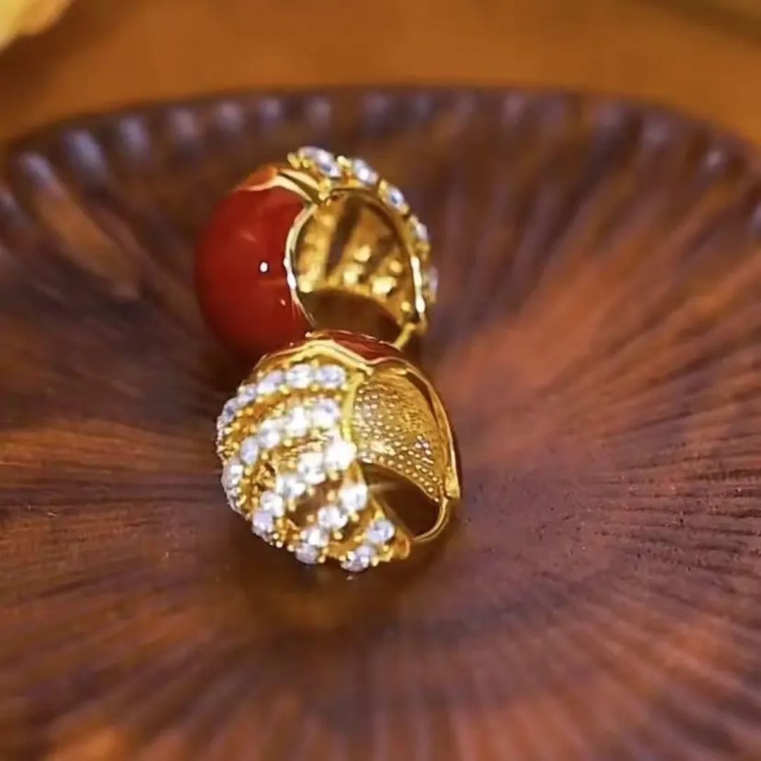 Royal Bloom Hoops Earring