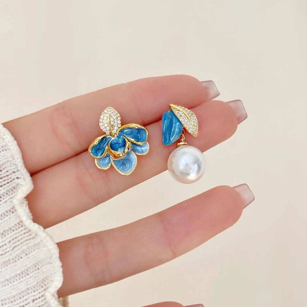 Royal Azure Bloom Earrings