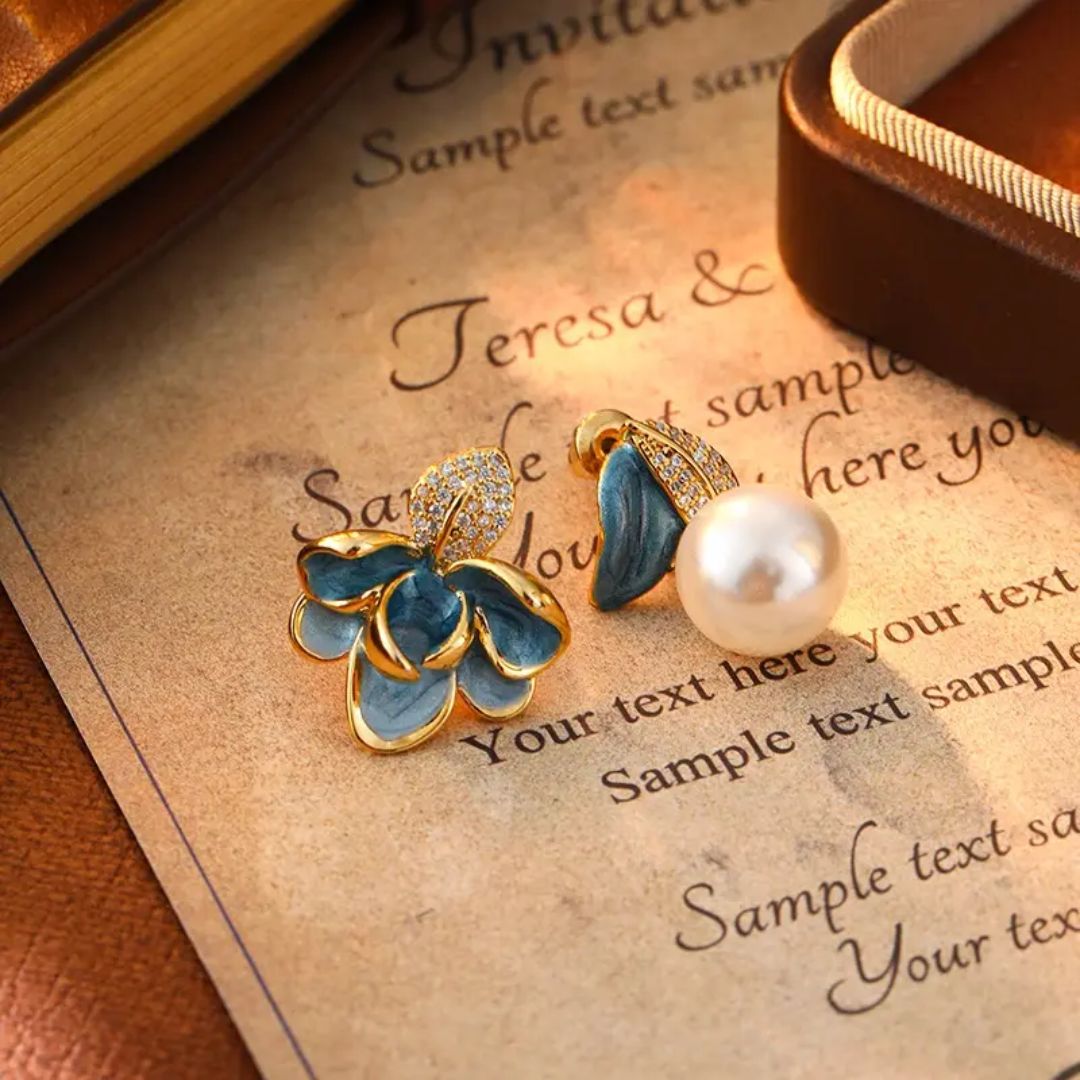 Royal Azure Bloom Earrings