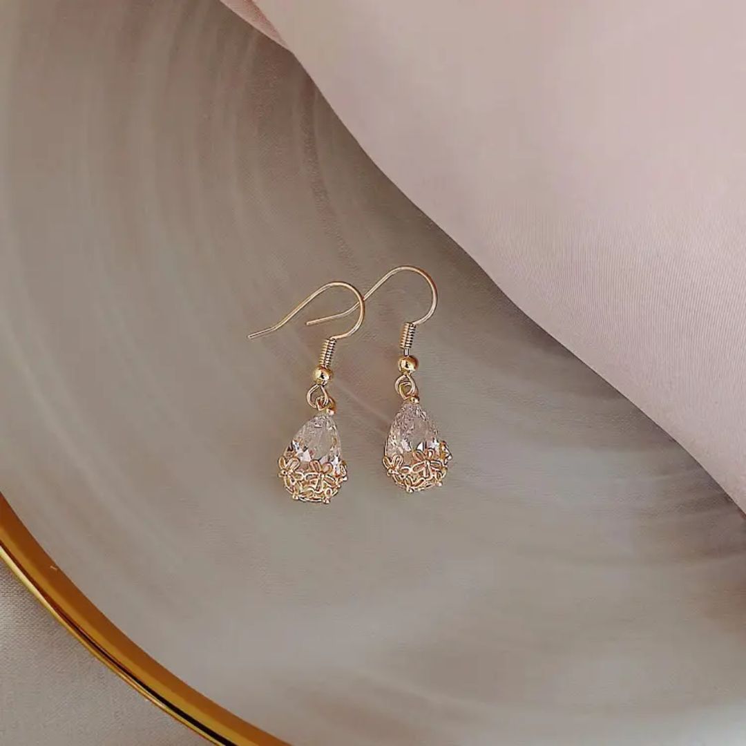 Elegant Stone Drops Earring
