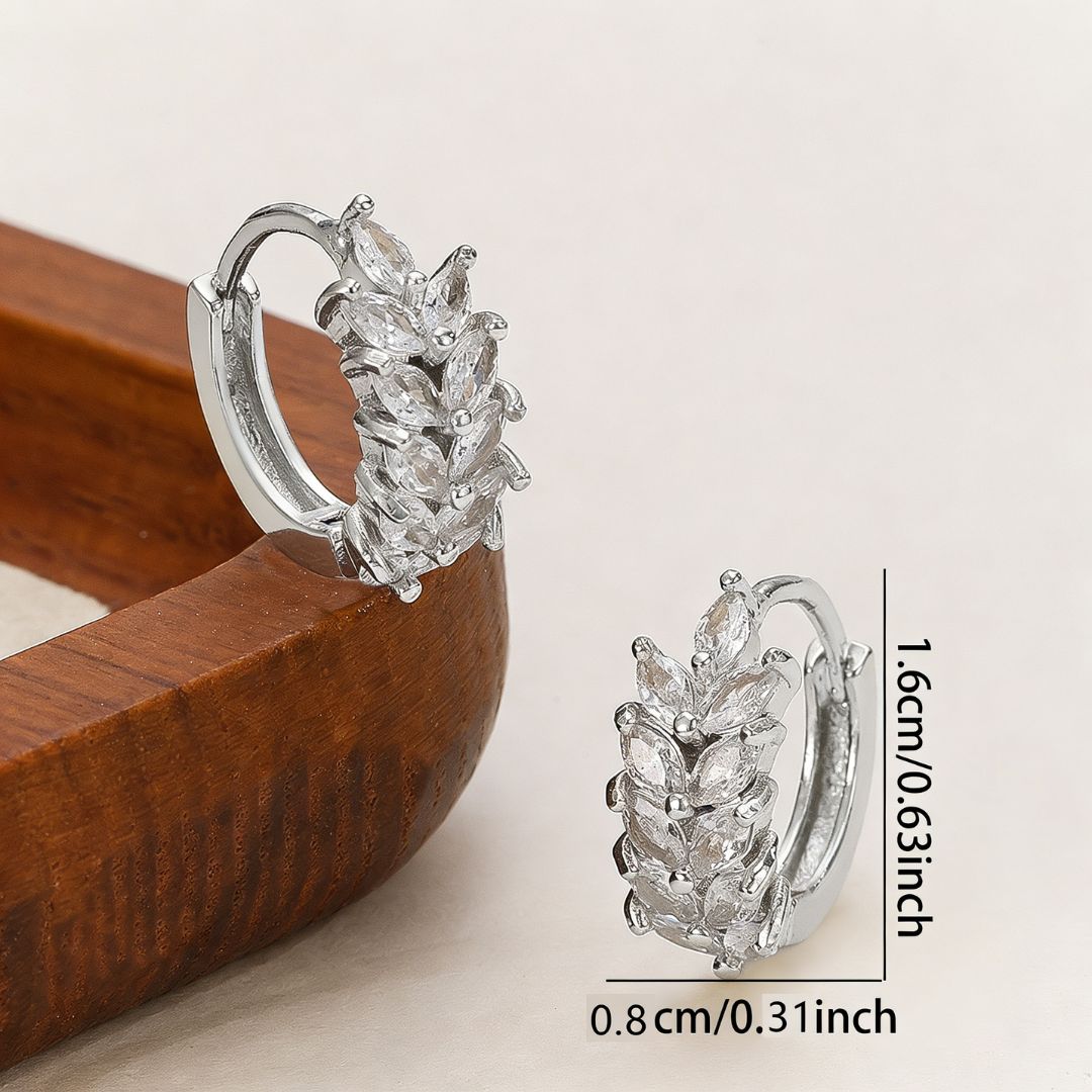 Dreamy Leaf Shine Hoops Earring