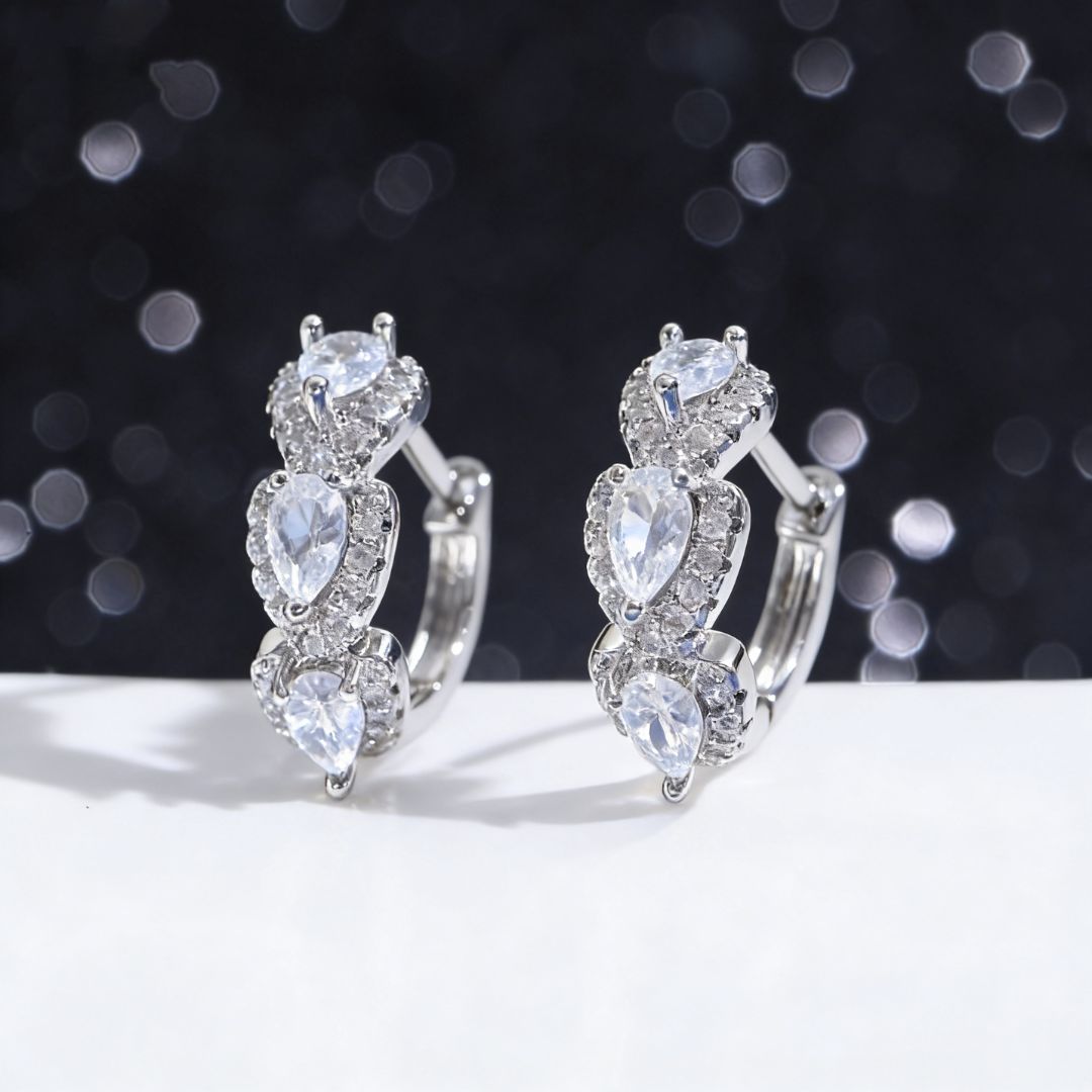 Starlight Cascade Hoops Earrings