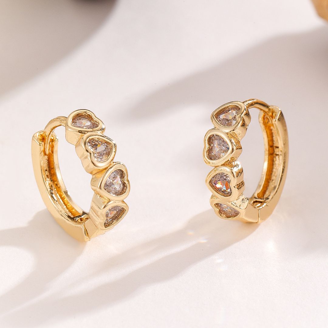 Tiny Heart Bliss Hoops Earring
