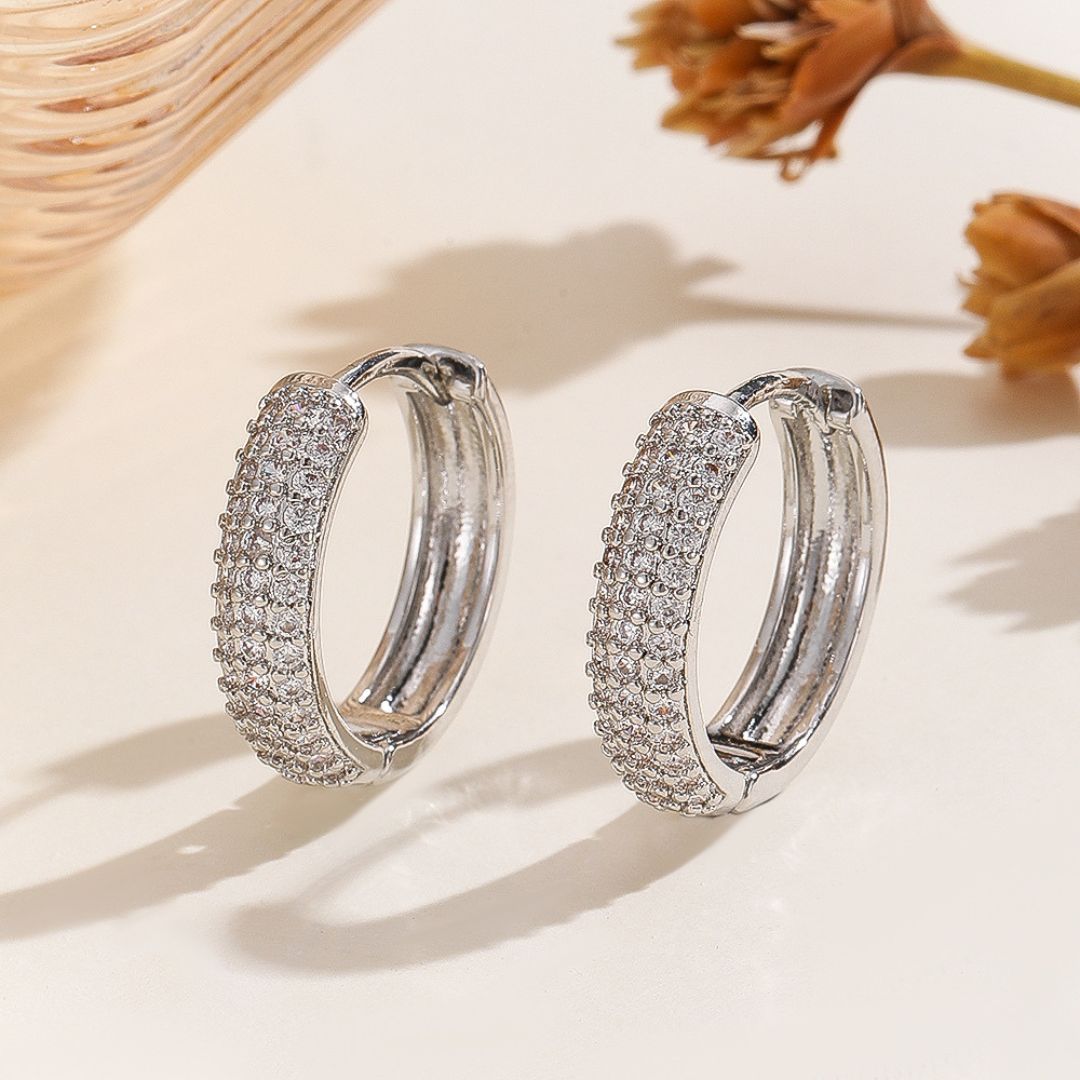 Vibrant Shine Hoops Earring