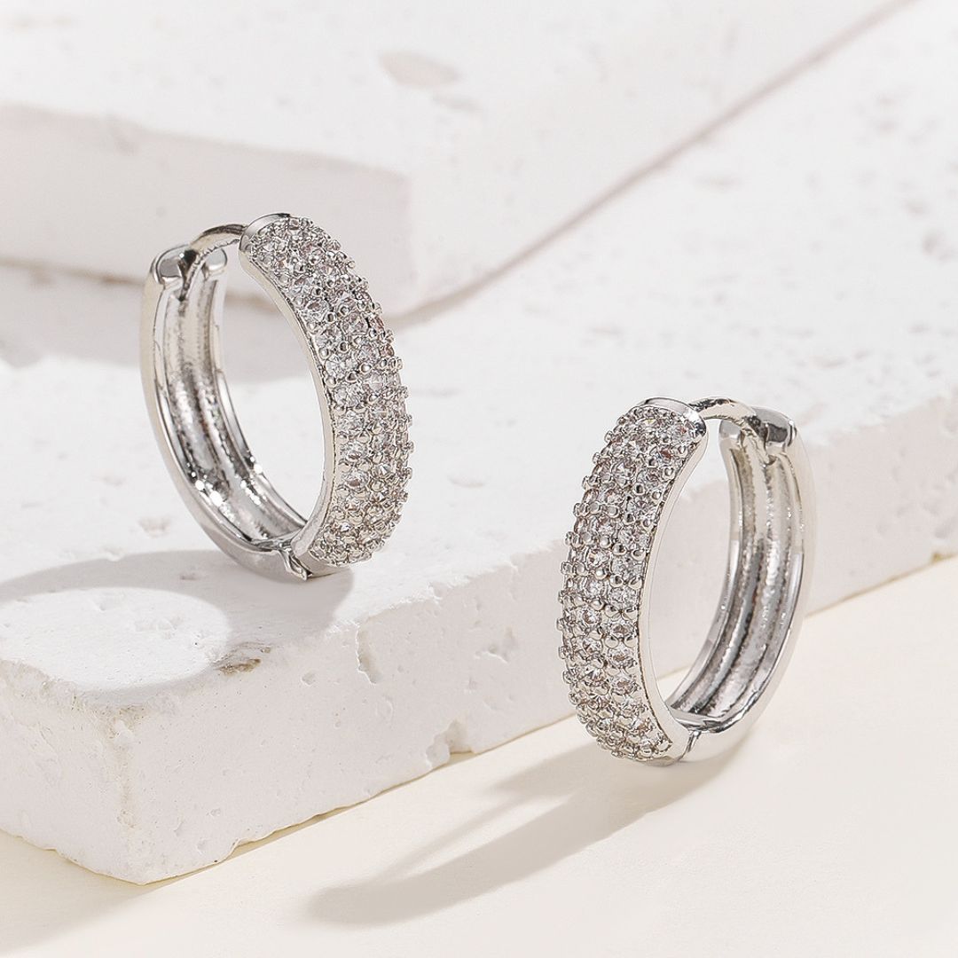 Vibrant Shine Hoops Earring