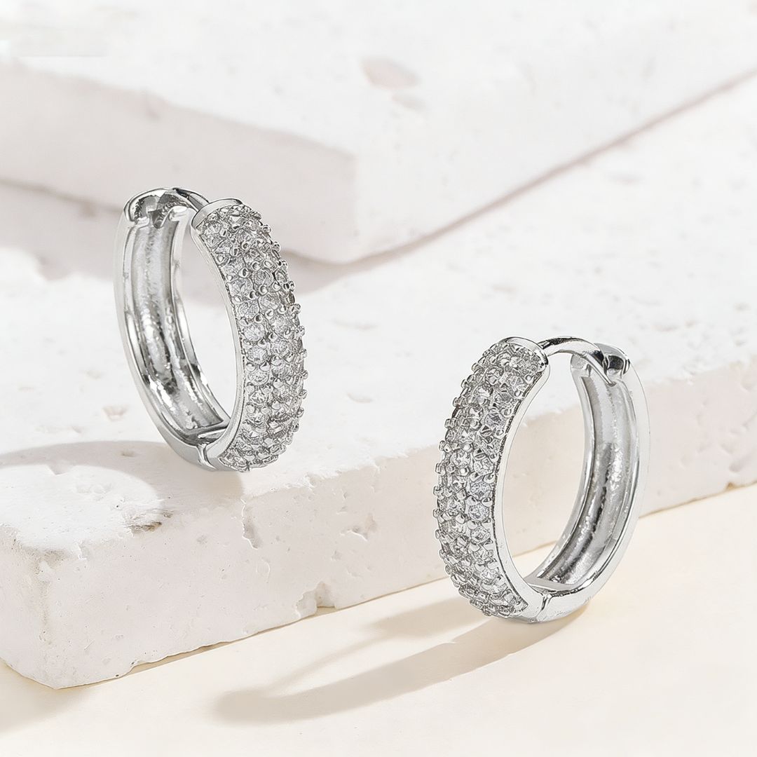 Vibrant Shine Hoops Earring
