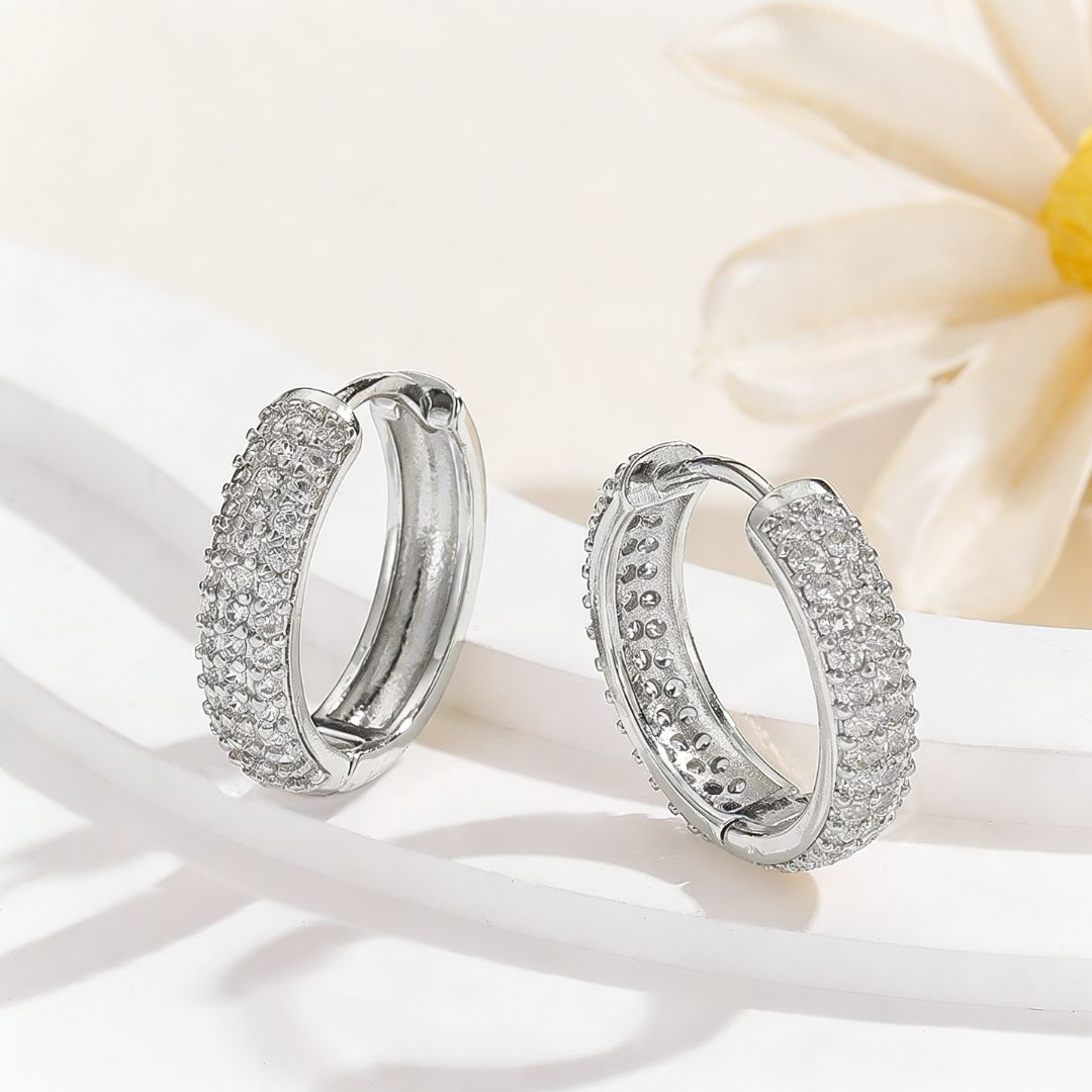 Vibrant Shine Hoops Earring