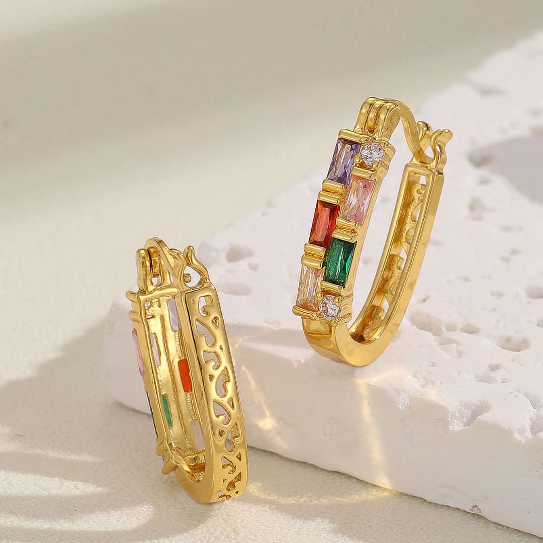 Prism Glow Hoops Earrings