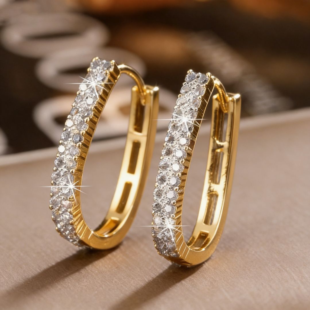 Shine Gold Hoops Earring