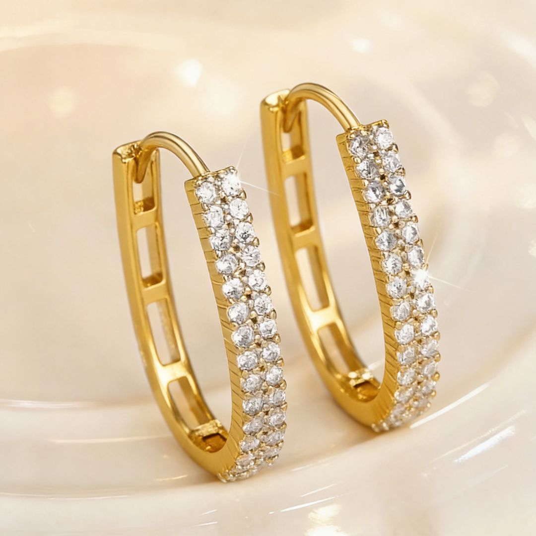 Shine Gold Hoops Earring